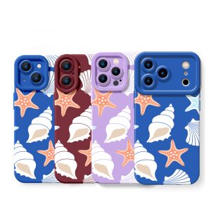 Seashell Dreams: Nautical Silicone Case for Apple iPhone Series