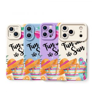 Sunny Vibes Beach Party: Silicone Case for Apple iPhone Series