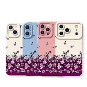 Floral Whimsy Garden Silicone Case for Apple iPhone Series