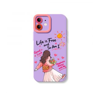 Free Spirit Wanderlust: Vibrant Bliss Silicone Case for Apple iPhone Series