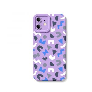 Vibrant Geometric Pop Silicone Case for Apple iPhone Series
