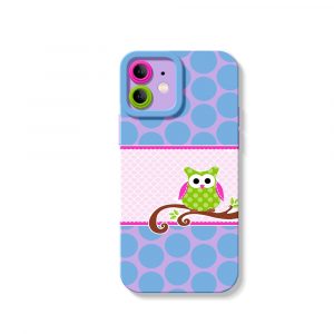 Whimsical Owl Delight Silicone Case for Apple iPhone Series