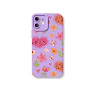 Moms Floral Love Garden - Silicone Case for Apple iPhone Series