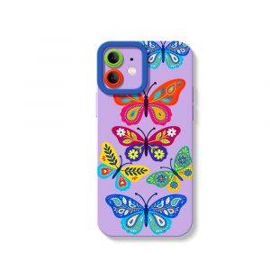 Vibrant Butterfly Dream Silicone Case for Apple iPhone Series