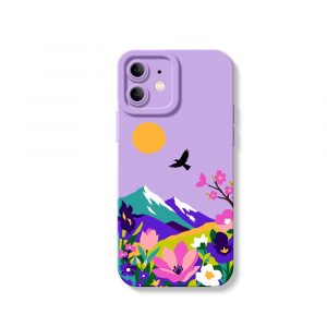 Colorful Mountain Bliss Silicone Case for Apple iPhone Series