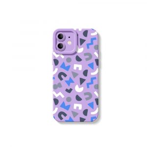 Vibrant Geometric Pop Silicone Case for Apple iPhone Series