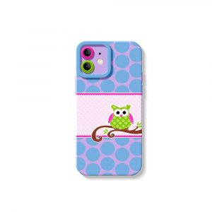 Whimsical Owl Delight Silicone Case for Apple iPhone Series