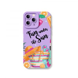 Sunny Vibes Beach Party: Silicone Case for Apple iPhone Series