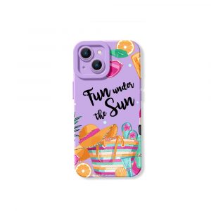 Sunny Vibes Beach Party: Silicone Case for Apple iPhone Series