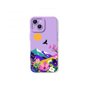 Colorful Mountain Bliss Silicone Case for Apple iPhone Series