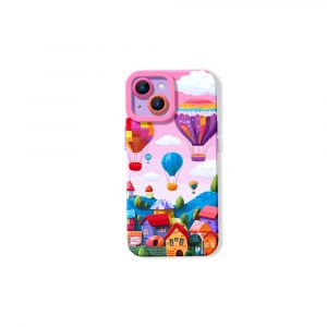 Whimsical Balloon Adventure Silicone Case for Apple iPhone Series