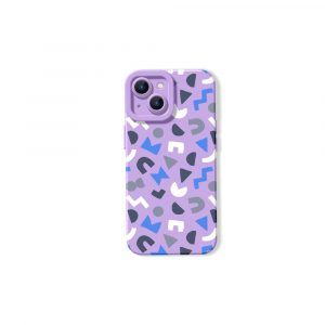 Vibrant Geometric Pop Silicone Case for Apple iPhone Series