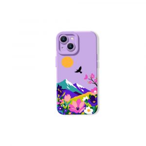 Colorful Mountain Bliss Silicone Case for Apple iPhone Series