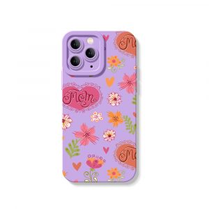 Moms Floral Love Garden - Silicone Case for Apple iPhone Series