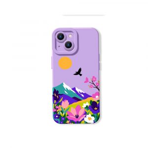 Colorful Mountain Bliss Silicone Case for Apple iPhone Series