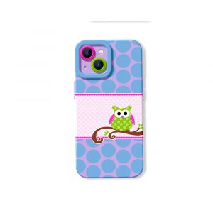Whimsical Owl Delight Silicone Case for Apple iPhone Series