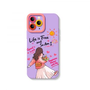 Free Spirit Wanderlust: Vibrant Bliss Silicone Case for Apple iPhone Series