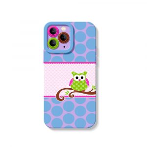 Whimsical Owl Delight Silicone Case for Apple iPhone Series