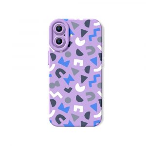 Vibrant Geometric Pop Silicone Case for Apple iPhone Series
