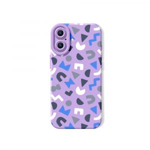 Vibrant Geometric Pop Silicone Case for Apple iPhone Series