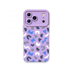 Vibrant Geometric Pop Silicone Case for Apple iPhone Series