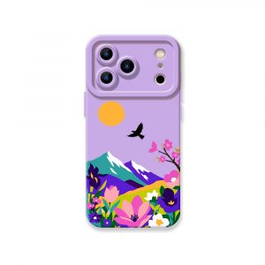 Colorful Mountain Bliss Silicone Case for Apple iPhone Series
