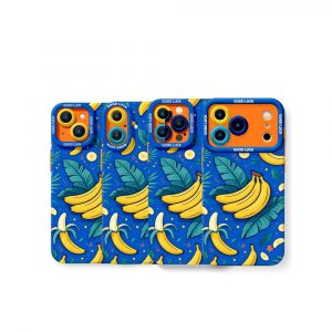 Vibrant Banana Frenzy Silicone Case for Apple iPhone Series