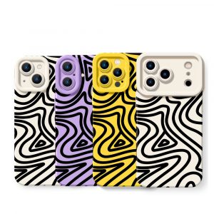 Vivid Swirl Groove Silicone Case for Apple iPhone Series
