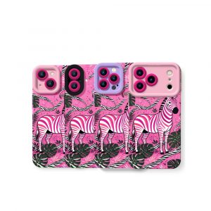 Vivid Safari Stripes: Zebra Chic Silicone Case for Apple iPhone Series
