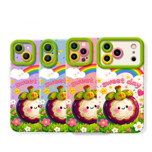 Sweet Day Mangosteen Rainbow Silicone Case for Apple iPhone Series