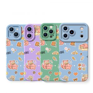 Whimsical Cartoon Dreams Silicone Case for Apple iPhone Series