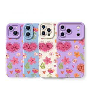 Moms Floral Love Garden - Silicone Case for Apple iPhone Series