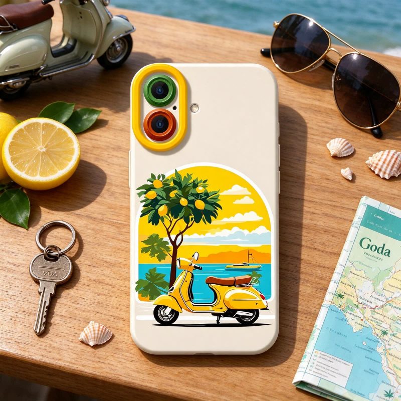 Sunny Vespa Ride Silicone Case for Apple iPhone Series on iPhone 17