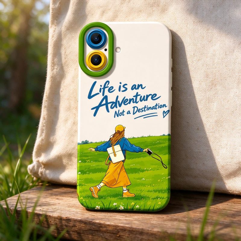 Adventure Awaits: Vibrant Girl in Nature Silicone Case for Apple iPhone Series on iPhone 17
