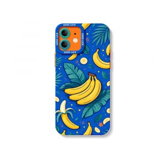 Vibrant Banana Frenzy Silicone Case for Apple iPhone Series