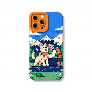 Adventure Pup Mountain Escape: Silicone Case for Apple iPhone Series