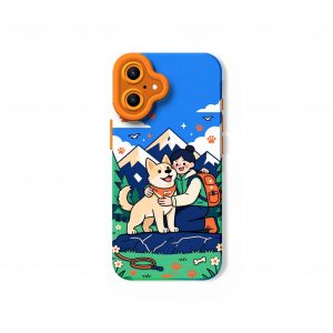 Adventure Pup Mountain Escape: Silicone Case for Apple iPhone Series