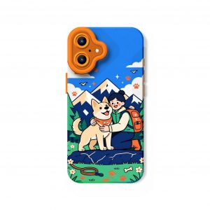 Adventure Pup Mountain Escape: Silicone Case for Apple iPhone Series