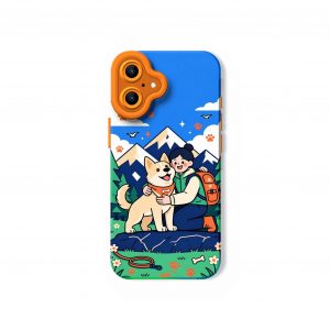 Adventure Pup Mountain Escape: Silicone Case for Apple iPhone Series