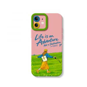 Adventure Awaits: Vibrant Girl in Nature Silicone Case for Apple iPhone Series