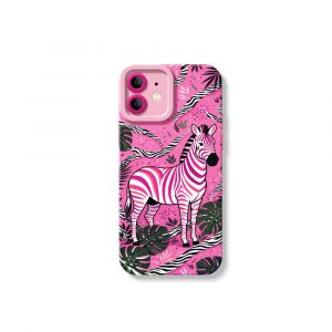 Vivid Safari Stripes: Zebra Chic Silicone Case for Apple iPhone Series
