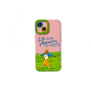 Adventure Awaits: Vibrant Girl in Nature Silicone Case for Apple iPhone Series