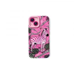 Vivid Safari Stripes: Zebra Chic Silicone Case for Apple iPhone Series