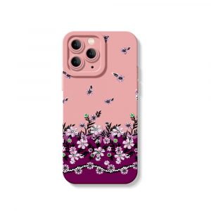 Floral Whimsy Garden Silicone Case for Apple iPhone Series