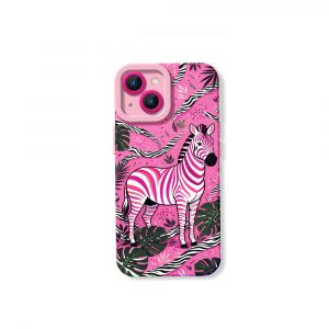 Vivid Safari Stripes: Zebra Chic Silicone Case for Apple iPhone Series