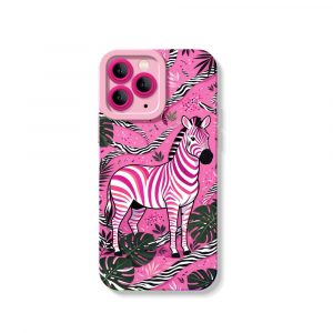 Vivid Safari Stripes: Zebra Chic Silicone Case for Apple iPhone Series