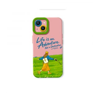 Adventure Awaits: Vibrant Girl in Nature Silicone Case for Apple iPhone Series