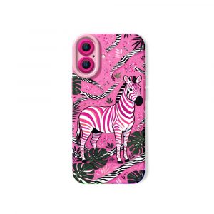 Vivid Safari Stripes: Zebra Chic Silicone Case for Apple iPhone Series