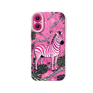 Vivid Safari Stripes: Zebra Chic Silicone Case for Apple iPhone Series