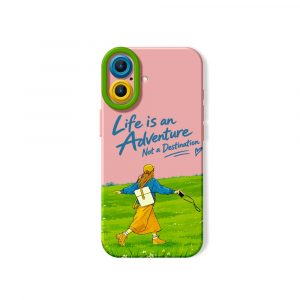 Adventure Awaits: Vibrant Girl in Nature Silicone Case for Apple iPhone Series